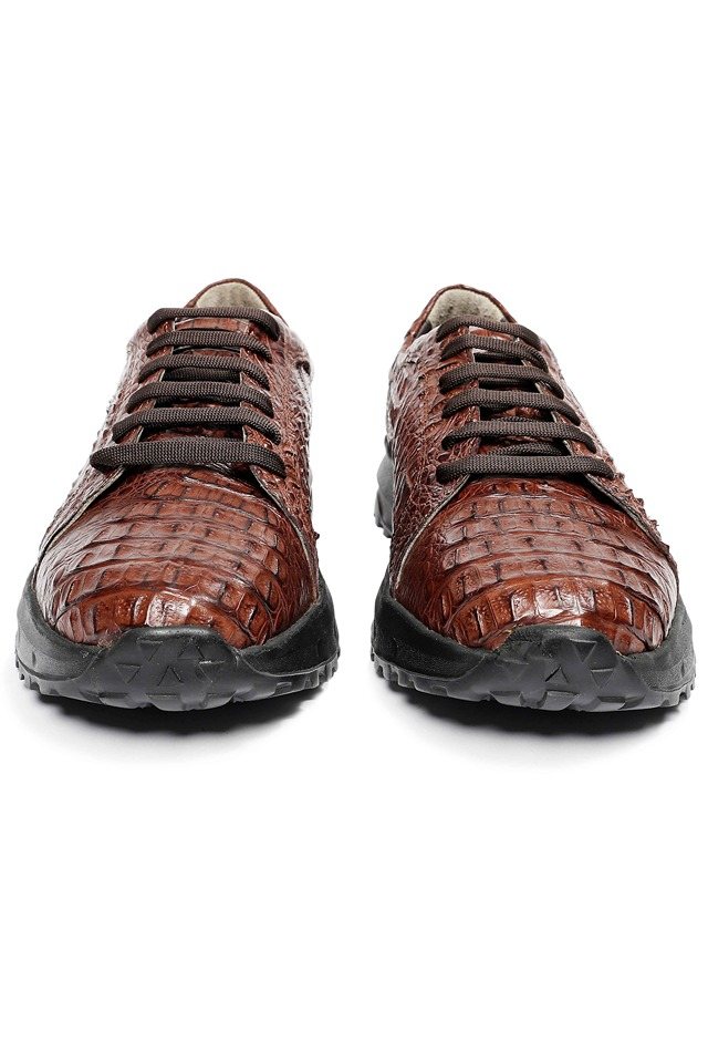 Genuine Crocodile Leather Men's Sneakers